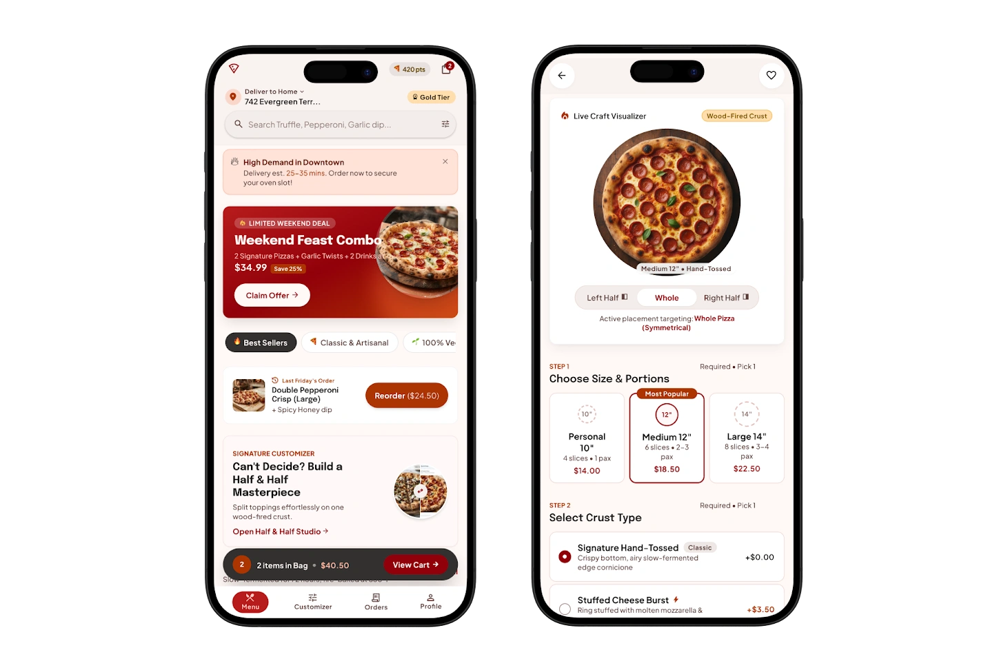 Customer App Features