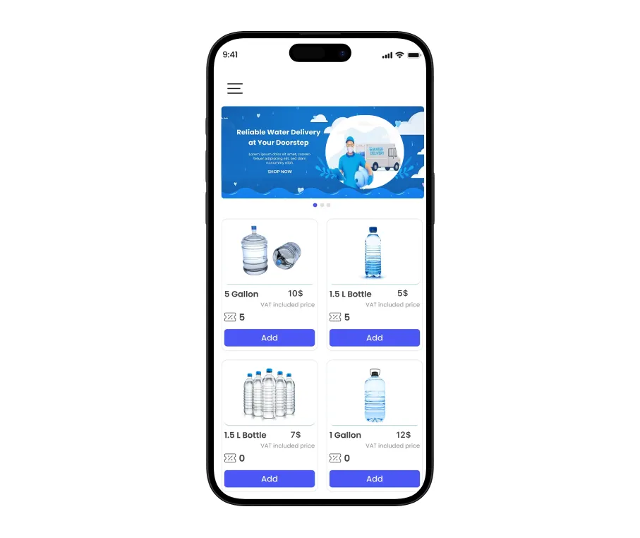 Water Delivery App Development